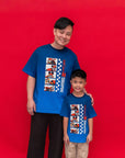 Twinning shot of Adult Tee - Mickey Race Crew with son