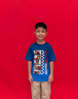 Kids Tee - Mickey Race Crew with Singapore icons