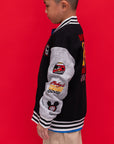 Close-up of a Bomber jacket Mickey 28 sleeve