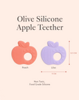 Silicone apple baby teethers in Peach and Lilac colours from Sweet Dreams Baby Gift Set