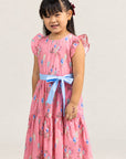Blair Dress - Pink Floral Lanterns
