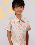 Little Man Shirt - Colourful Puppies