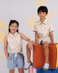 Little Man Shirt - Colourful Puppies & Nora Top - Colourful Puppies