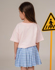 Tie-Front Crop Tee - Pink Pawpsicle