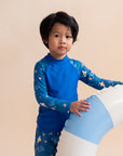 Play by elly Swimwear | Long-Sleeve Rash Guard - Tropical Coral