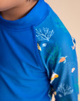 Play by elly Swimwear | Long-Sleeve Rash Guard - Tropical Coral