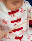 Tang Shirt - Red Campfire Dragon