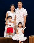 Tang Shirt - Red Campfire Dragon
