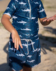 Short-Sleeve Rash Guard Sharks