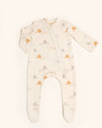 Baby footie pajamas with animal print (DSC_2625)