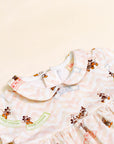 Clara Dress - Pink Chevron Mickey