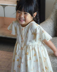 Claire Dress - Cream Latte Cats | The Elly Store