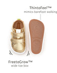 Hopper Sneakers Metal Gold White