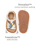 Macaw Sandals White Dream Mint Denim