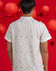 Men's Mandarin-collared Polo Tee - Zodiac Mahjong