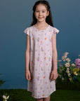 Girls' Flutter Nightgown - Lilac Floral Rapunzel