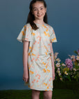 Wrap Skirt - Teal Orchid Garden