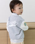 Personalisable Grey Bomber Jacket | The Elly Store