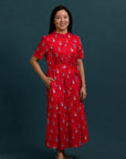 Ladies Sasha Dress - Red Vases