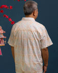 Men's Shirt - Cream Floral Bamboo