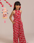 Kodi Jumpsuit - Red Fans