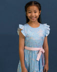 Blair Dress - Blue Cranes