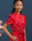 Sasha Dress - Red Vases