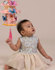 Jersey Luna Tulle Onesie - Blue Fans