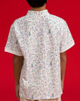 Mandarin-collared Polo Tee - Zodiac Mahjong