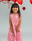 Luna Cheongsam - Pink Floral Lanterns