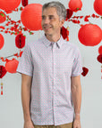 Men's Shirt - Pink Teal Mosaic