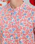 Men's Mandarin-collared Shirt - Mickey Fanfare
