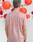 Men's Mandarin-collared Shirt - Mickey Fanfare