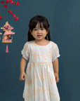Scarlett Dress - Cream Floral Bamboo