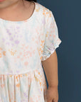 Scarlett Dress - Cream Floral Bamboo
