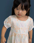 Scarlett Dress - Cream Floral Bamboo
