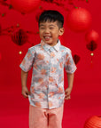 Little Man Shirt - Teal Lotus