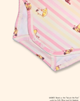 Short-Sleeve Onesie - Pink Stripes Pooh