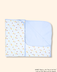 Jersey Blanket - Blue Trains Pooh
