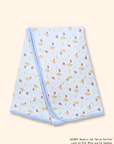 Jersey Blanket - Blue Trains Pooh