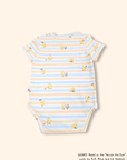 Short-Sleeve Onesie - Play Stripes Pooh