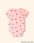 Short-Sleeve Onesie - Pink Harvest Pooh