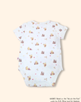 Short-Sleeve Onesie - White Harvest Pooh