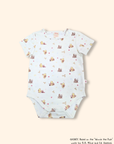 Short-Sleeve Onesie - White Harvest Pooh