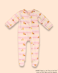 Sleepsuit - Pink Stripes Pooh