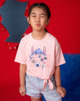 Tie-Front Crop Tee - Nom Nom Stitch