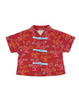 tang shirt red lucky bamboo flat lay