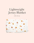 classic gift set in white harvest pooh jersey blanket