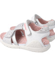 Biomecanics Bioevolution Silver Polka Dots Sandals