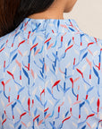 Ladies Mini Harper Cheongsam - Blue Lucky Bamboo